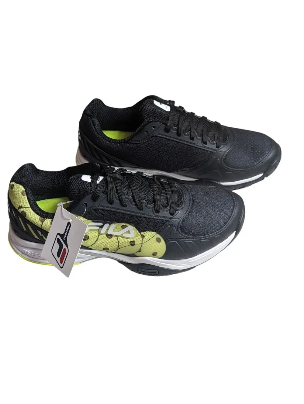 Fila Volley Zone Pickleball Shoes 1PM00596-016 Black/White/Green Mens Size 10